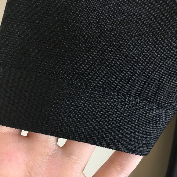 Black bodycon ruffle hem dress - Picture 7 of 9